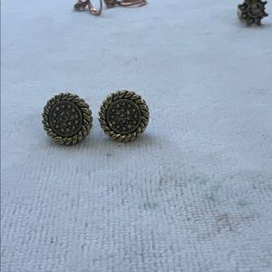 Vintage-Inspired Gold-Toned Stud Earrings